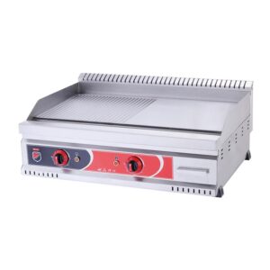 silverinox pge 60 y 600 seri yarı oluklu izgara, 60x60 cm, elektrikli