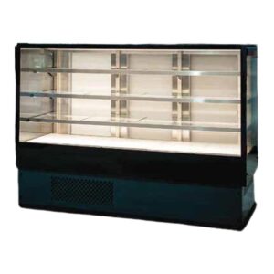düz camlı pasta teşhir Ünitesi, 180 cm