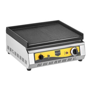 remta rs94 tam oluklu döküm grill izgara, 50 cm, elektrikli