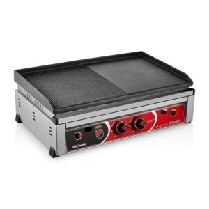 silverinox 2602 yarı oluklu döküm izgara, 70 cm, doğalgazlı