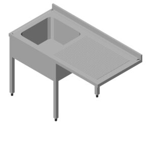 tekli makine girişli evye 140x60