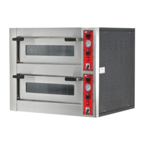 empero emp.4.4g 25 cm x 4+4 pizza kapasiteli Çift katlı pizza fırını, doğalgazlı