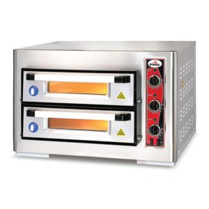 atalay apf 40 2 20 cm x 4 pizza kapasiteli Çift katlı pizza fırını, elektrikli