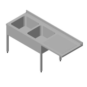 Çiftli makine girişli evye 150×70