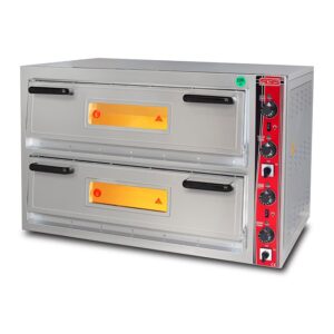 sgs po 9262 de 30 cm x 6+6 pizza kapasiteli Çift katlı pizza fırını, elektrikli