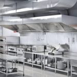 industrial kitchen. restaurant kitchen. 3d illustration
